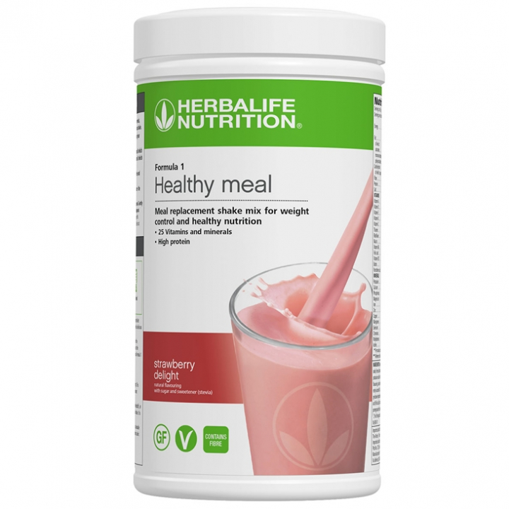 Herbalife Formula 1 - Strawberry Delight - Vegan & Glutenfri i gruppen Måltidsersättning hos HerbalClub.se (4463)