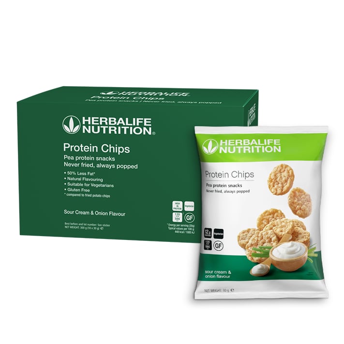 Herbalife Protein Chips - Sourcream & Onion 10 stycken i gruppen Mellanmål & Energi hos HerbalClub.se (142K)