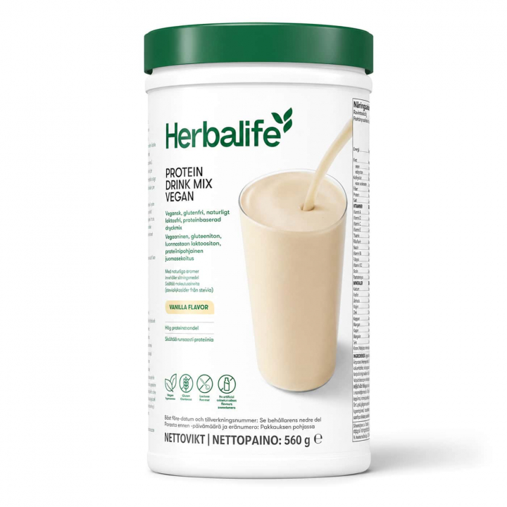 Herbalife Protein Drink Mix Vegan Vanilj 560 g – veganskt proteinpulver med hög proteinhalt