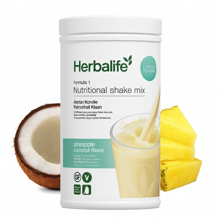 Herbalife Formula 1 Nutritional Shake Mix Pineapple Coconut | måltidsersättning | balanserad näring | växtbaserat protein