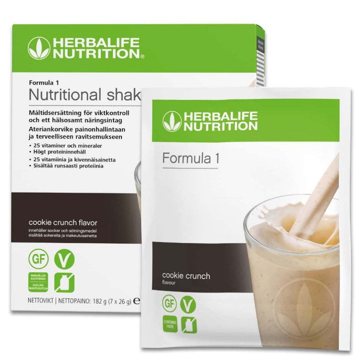 Herbalife Formula 1 - Cookie Crunch - 7-pack Portionspåsar i gruppen Måltidsersättning hos HerbalClub.se (228K)