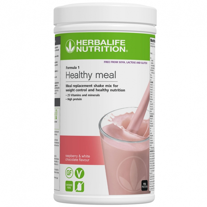 Herbalife Formula 1 - Raspberry & White Chocolate - Vegan, Gluten-, Laktos- & Sojafri i gruppen Måltidsersättning hos HerbalClub.se (4469)