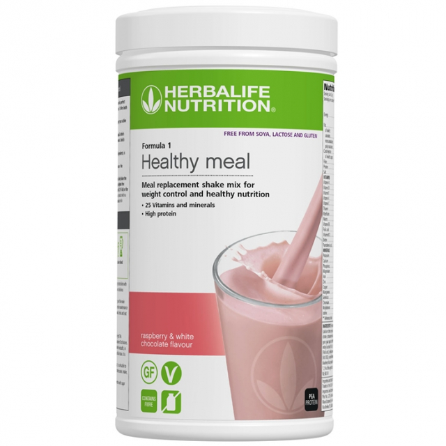 Herbalife Formula 1 - Raspberry & White Chocolate - Vegan, Gluten-, Laktos- & Sojafri