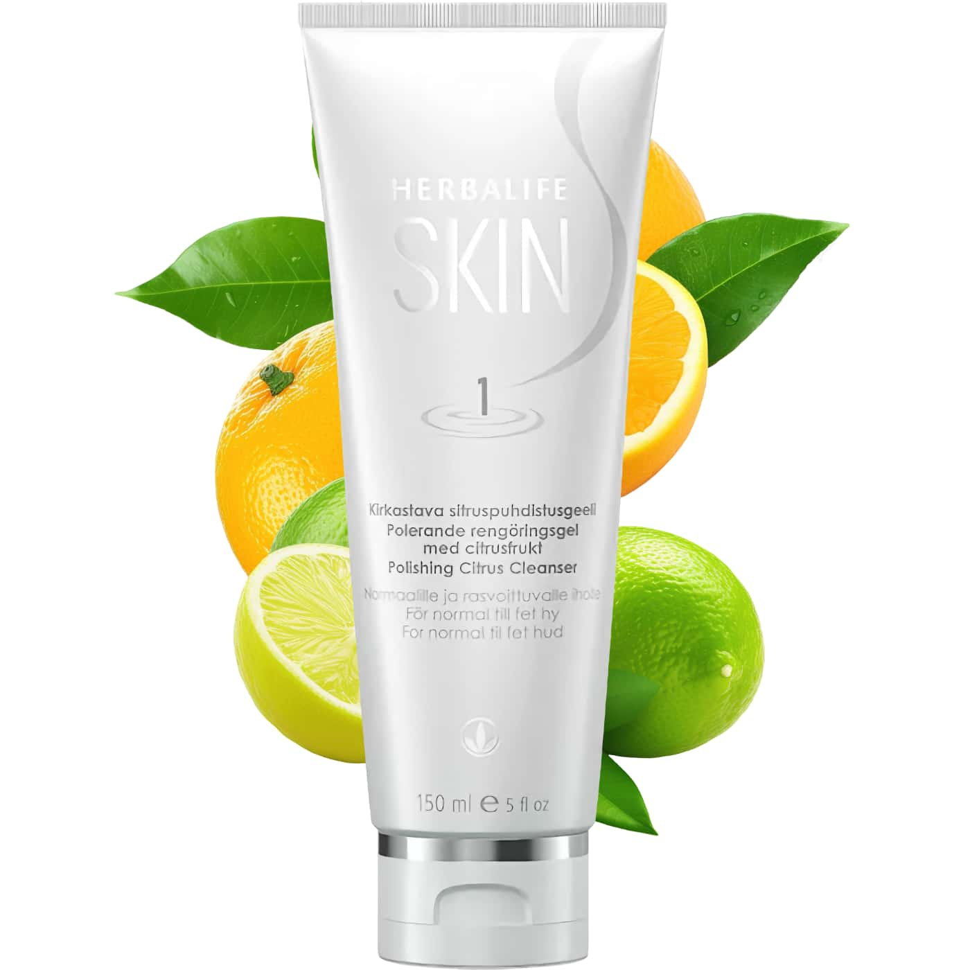 Citrusdoftande ansiktsrengöring med jojobakulor för normal till fet hud - Herbalife SKIN Polishing Citrus Cleanser