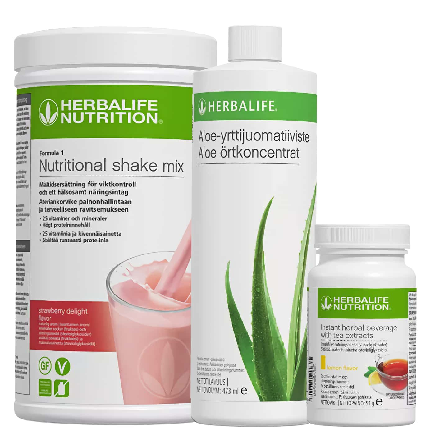 Herbalife Frukost Baspaket | Formula 1 måltidsersättning | Herbal Aloe | Instant Herbal Beverage | Protein | Fiber | Vitaminer