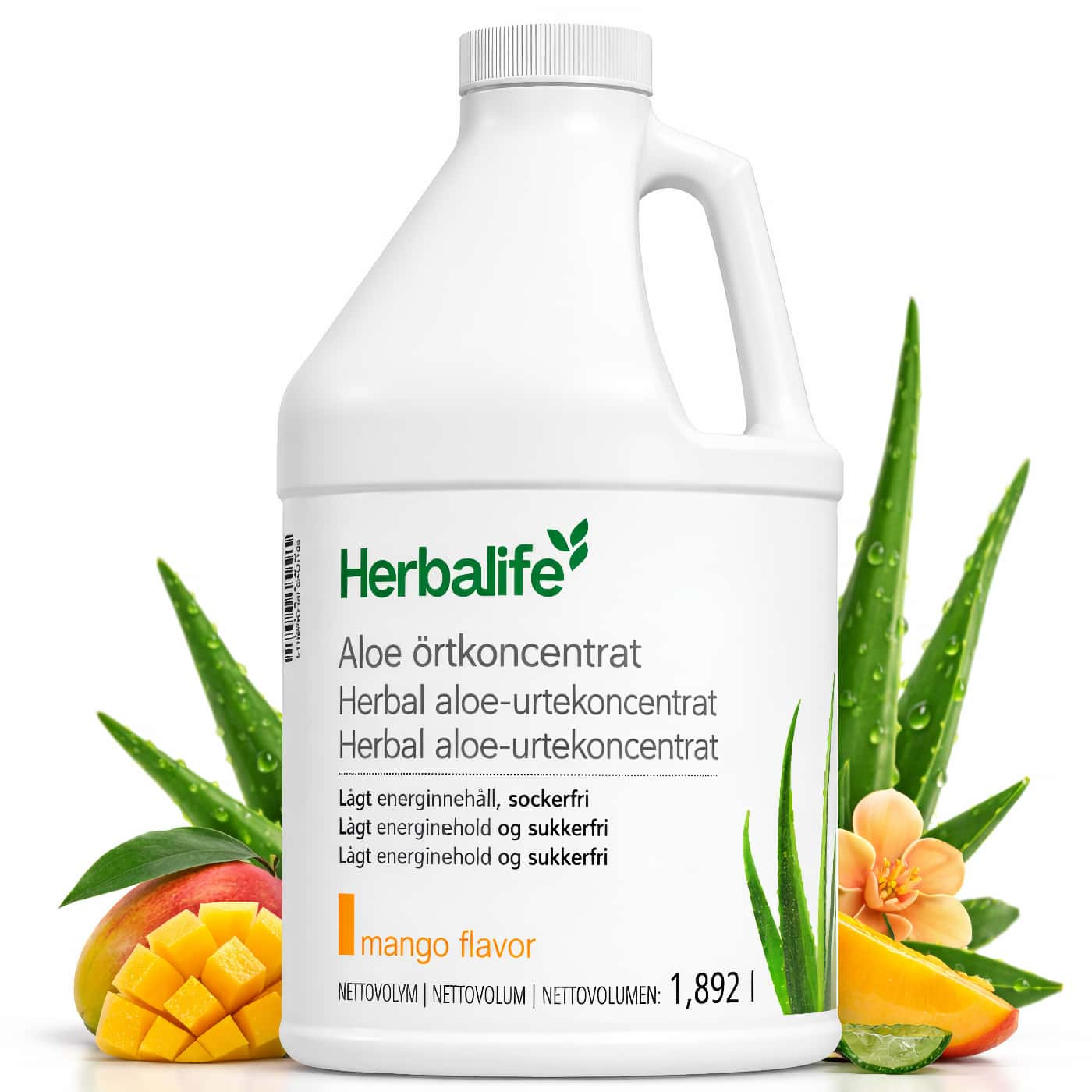 Herbalife Aloe Örtkoncentrat Mango 1,892 l dryckeskoncentrat med aloe vera för att blanda en fruktigt smaksatt aloe-dryck