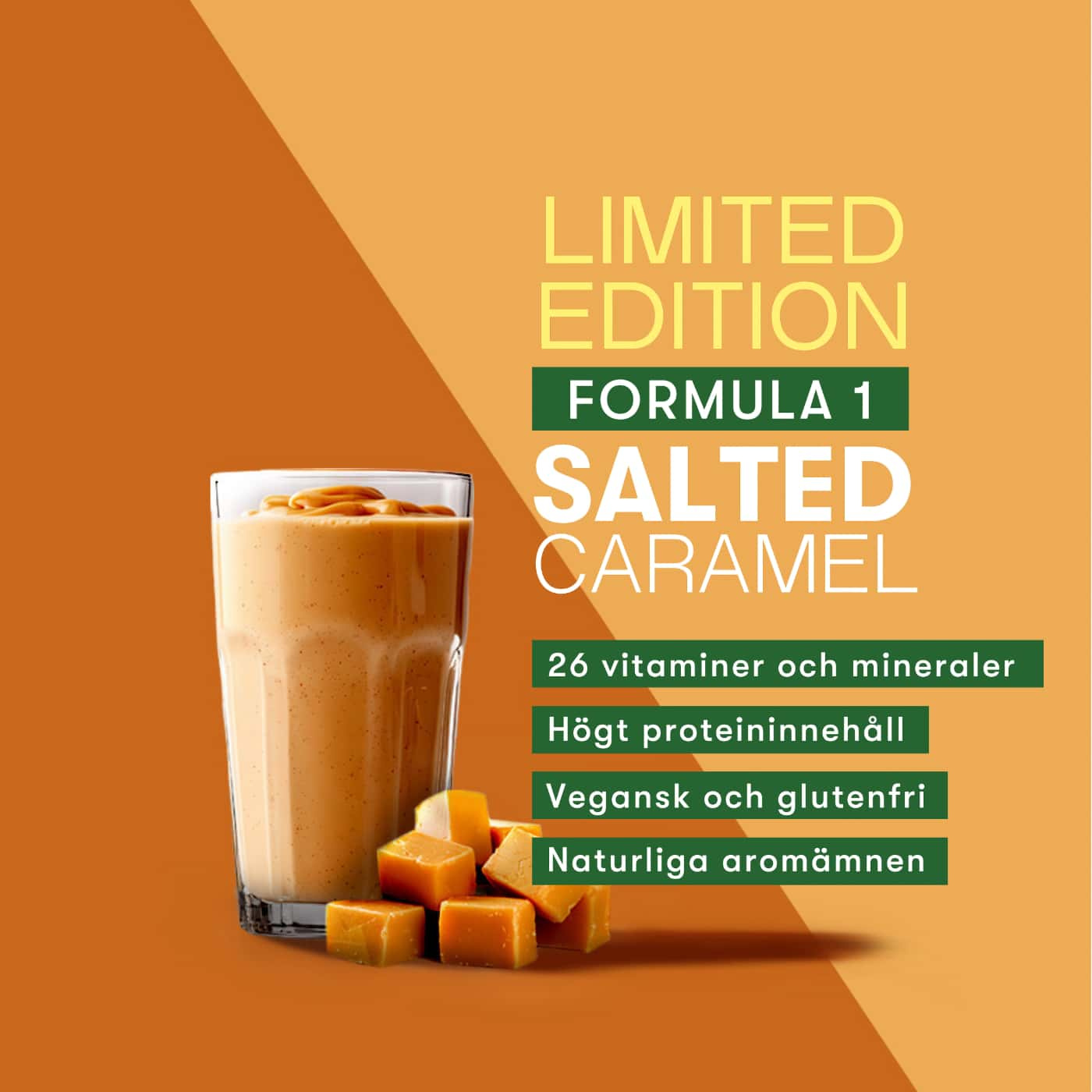 Herbalife Formula 1 Salted Caramel – Måltidsersättning – Vegansk – Proteinrik – Viktkontroll – Glutenfri – Laktosfri