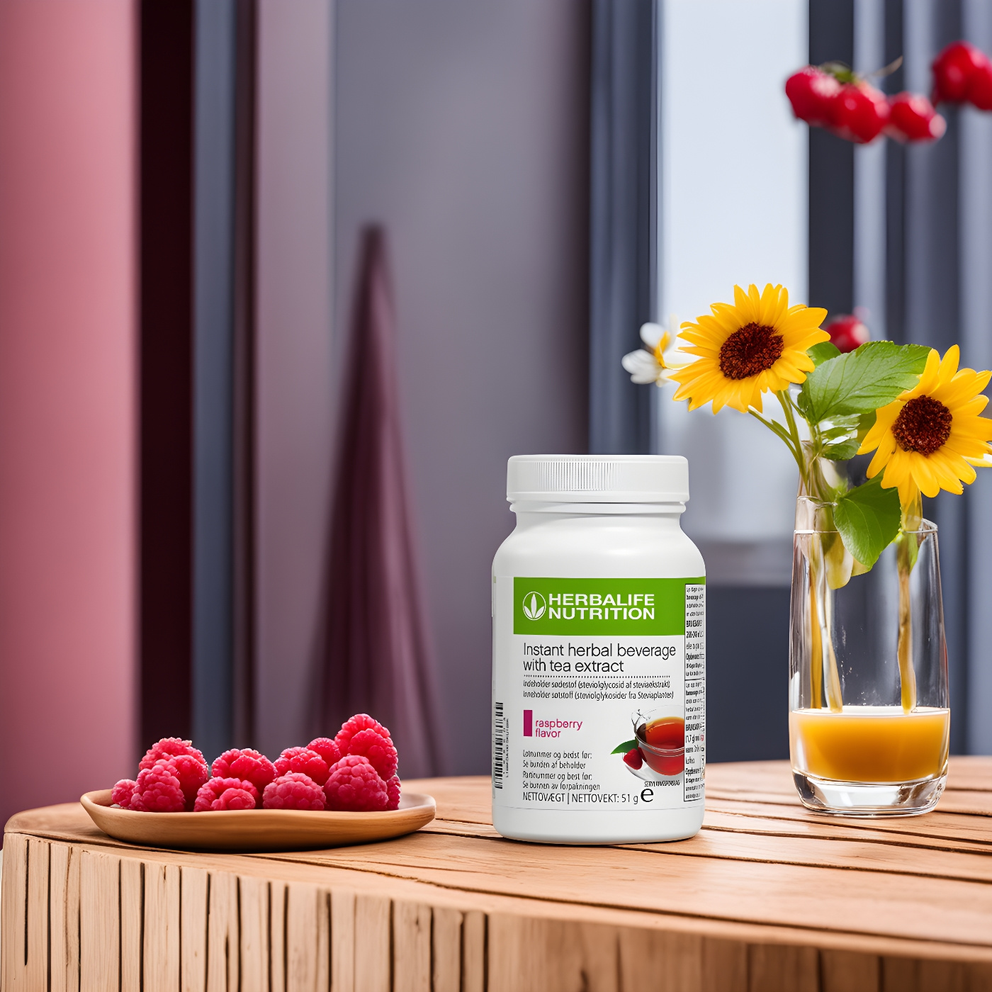 Herbalife-Instant Herbal Beverage with Tea Extract-Raspberry