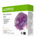 Microbiotic Max - Probiotika och fibrer Microbiotic Max - Probiotika och prebiotiska fibrer med 2 miljarder bakterier per portion och mild vaniljsmak