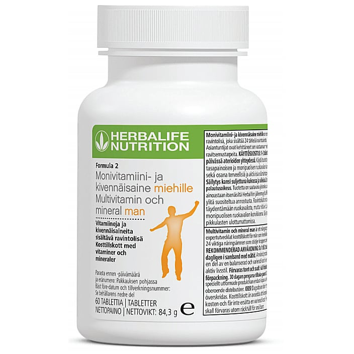 Herbalife Formula 2 – Multivitamin och Mineral Man dagligt kosttillskott med 24 vitaminer och mineraler för män