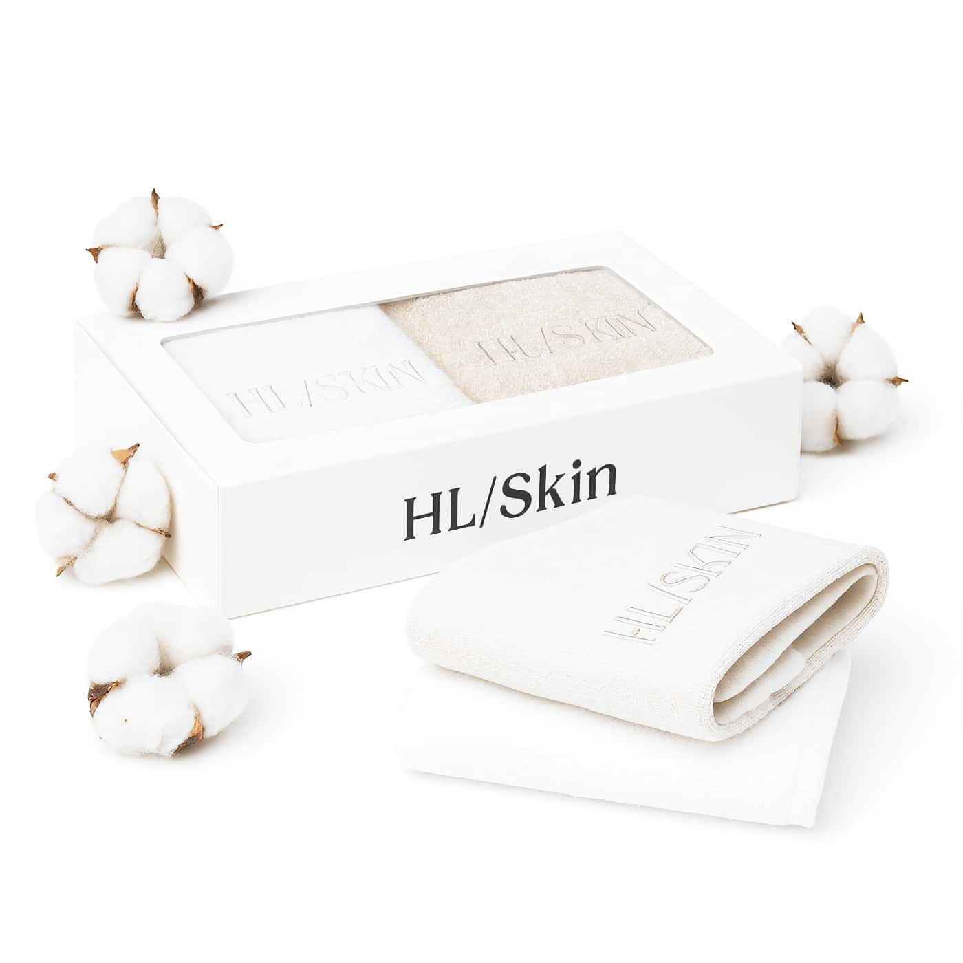 Herbalife HL/Skin Face Towel Set 2-pack – mjuka bomullshanddukar för ansiktsrengöring och hudvårdsrutin