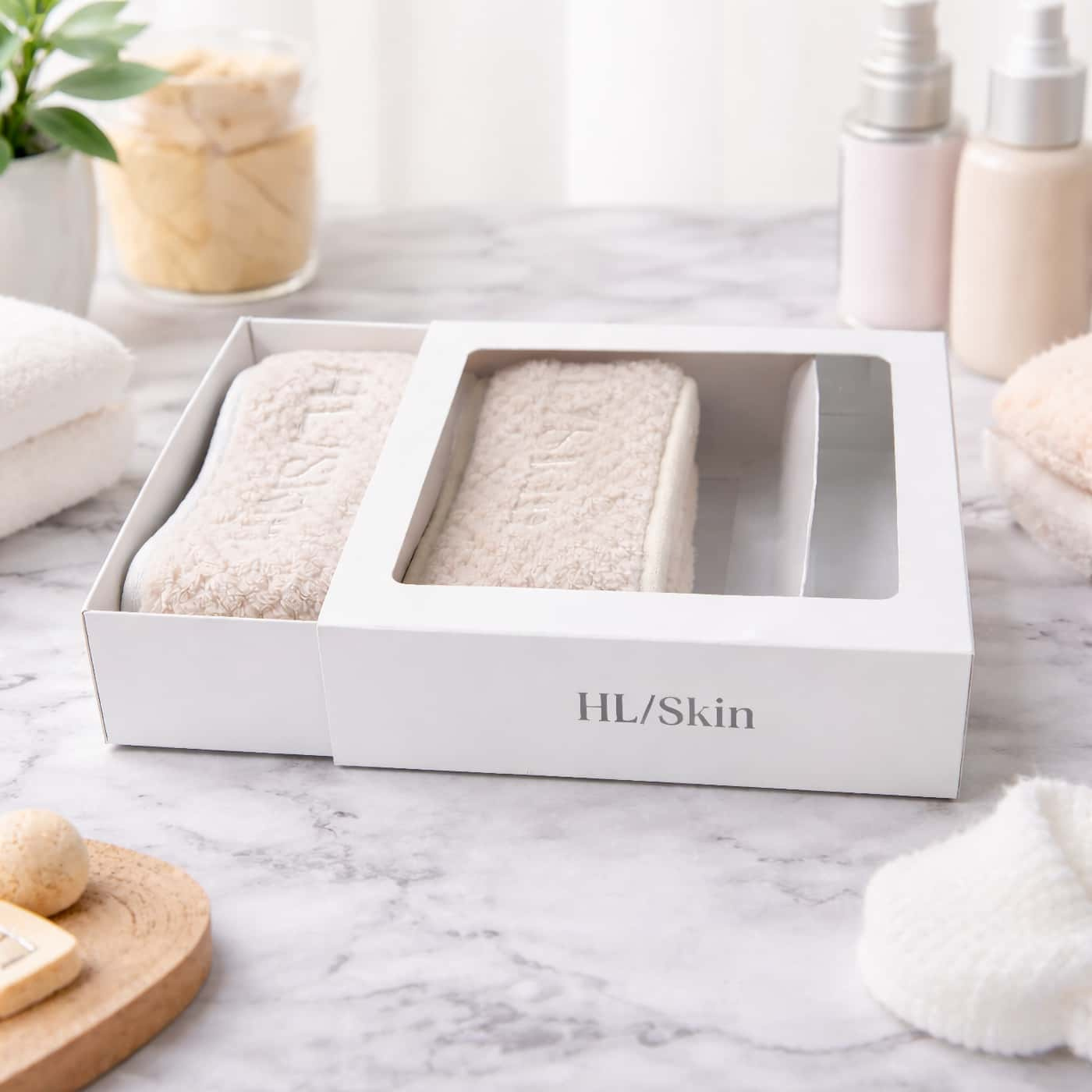 HL/Skin Hårband 2-pack håller håret borta vid hudvård och makeup för smidig applicering