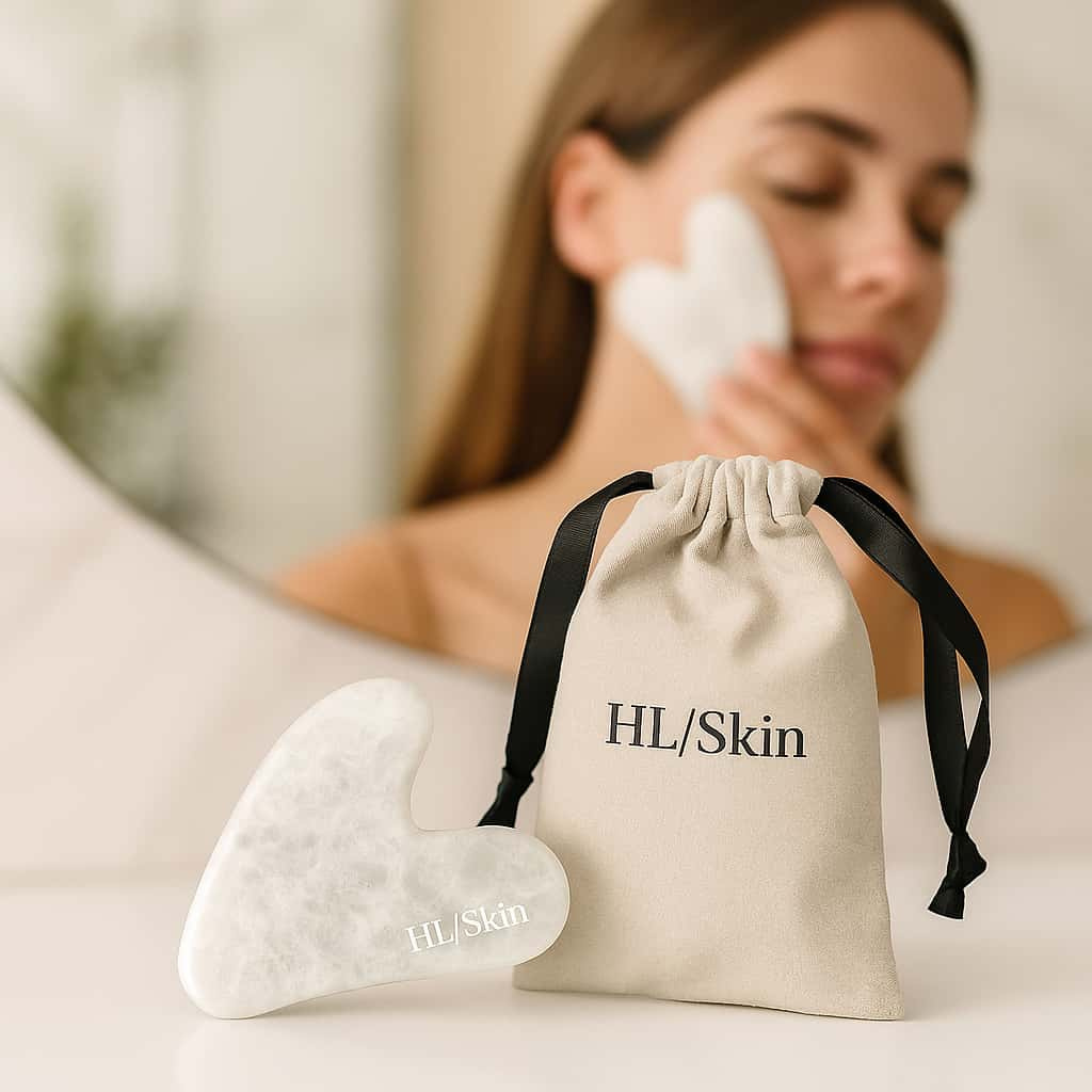 HL/Skin White Jade Gua Sha – naturligt verktyg som stimulerar hudens cirkulation, minskar spänningar och ger lyster