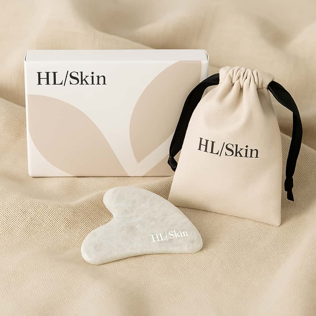 HL/Skin White Jade Gua Sha – naturligt verktyg som stimulerar hudens cirkulation, minskar spänningar och ger lyster