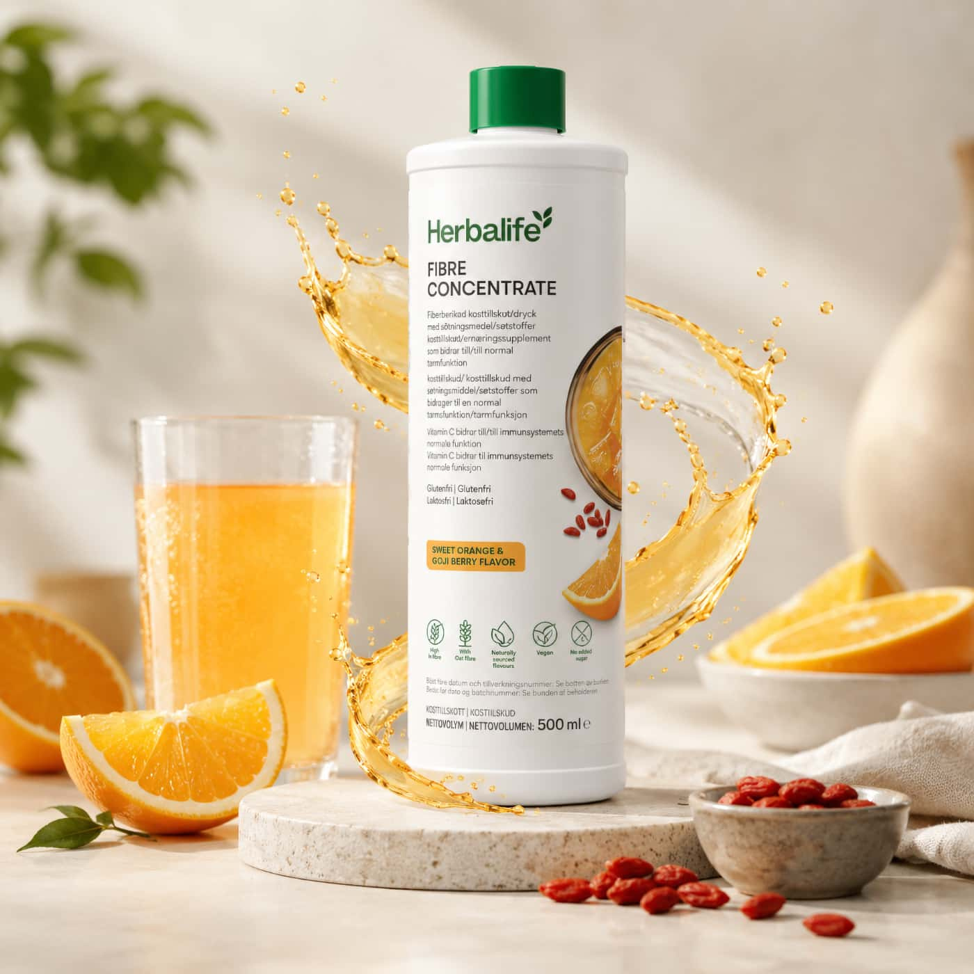 Herbalife Fibre Concentrate Sweet Orange & Goji Berry Flavor fiberdryck med apelsin och goji