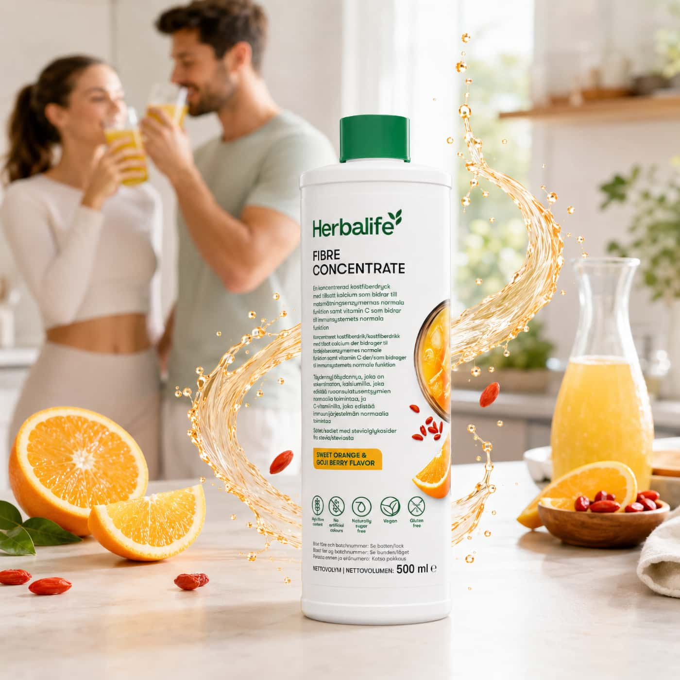 Herbalife Fibre Concentrate Sweet Orange & Goji Berry Flavor fiberdryck med apelsin och goji