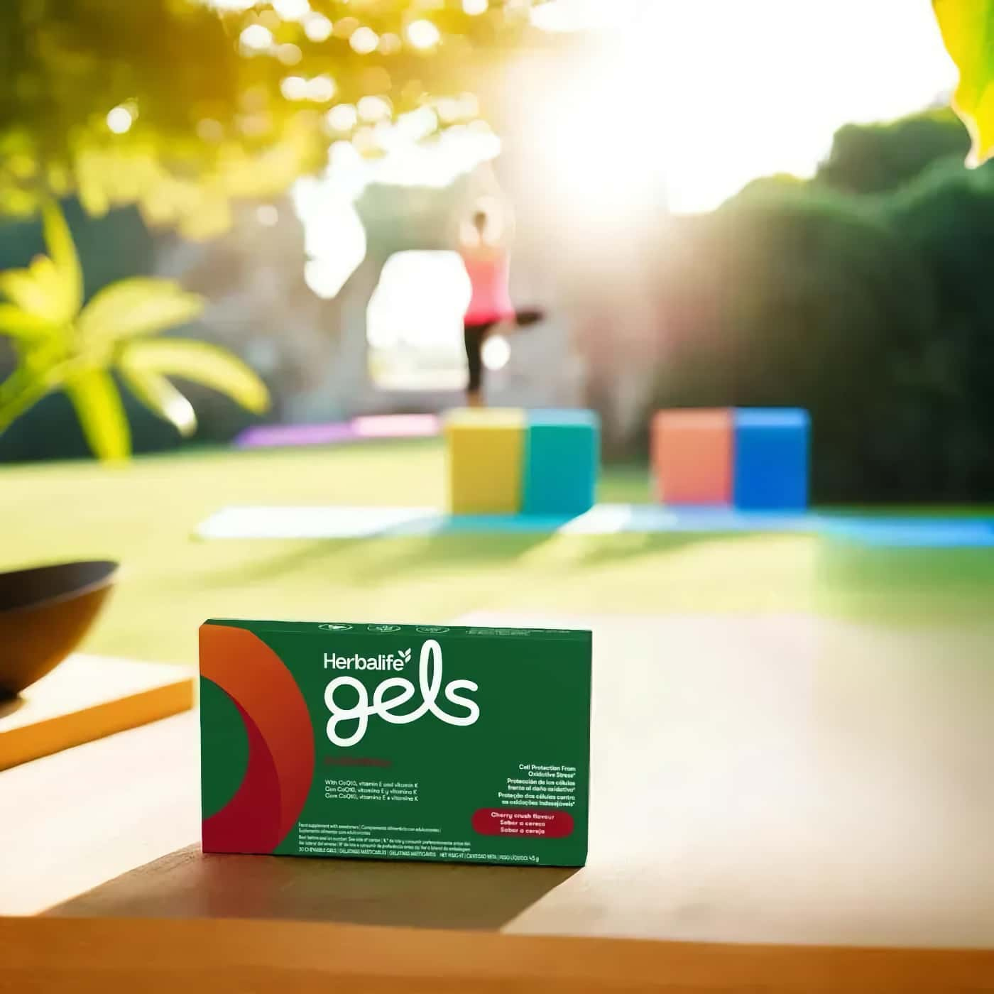 Herbalife Gel CoQ10Vita - Cherry Crush - Tuggbart kosttillskott för hjärthälsa och energi med CoQ10, vitamin E och vitamin K