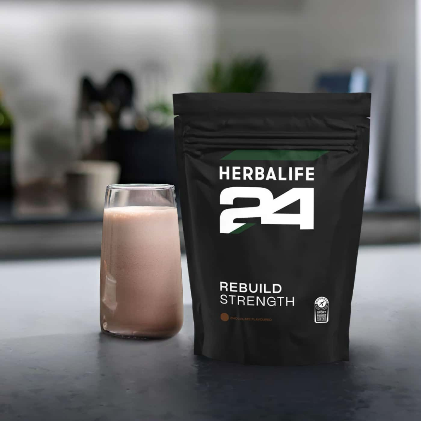 Herbalife H24 Rebuild Strength – högproteindryck för muskelåterhämtning efter träning – innehåller 25 g protein och BCAA