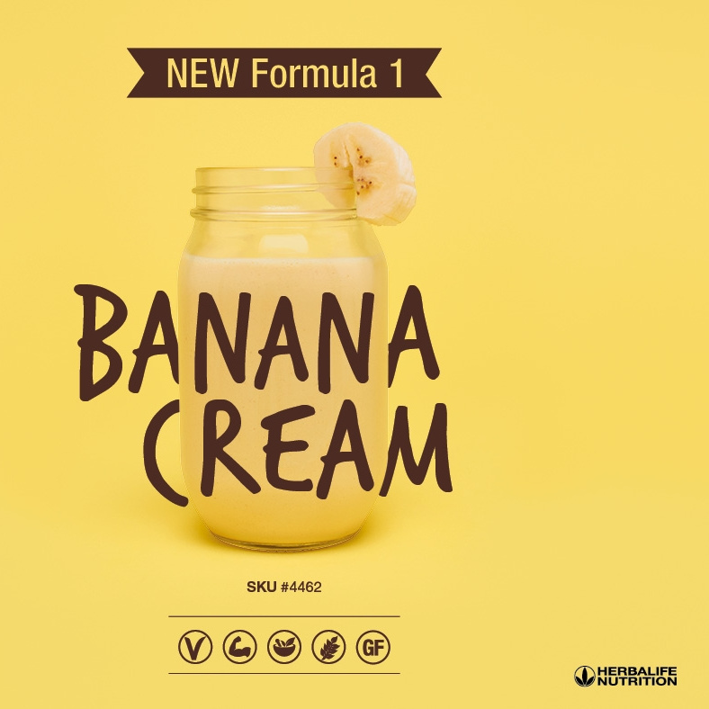 Herbalife Formula 1 - Banana Cream - Vegan & Glutenfri