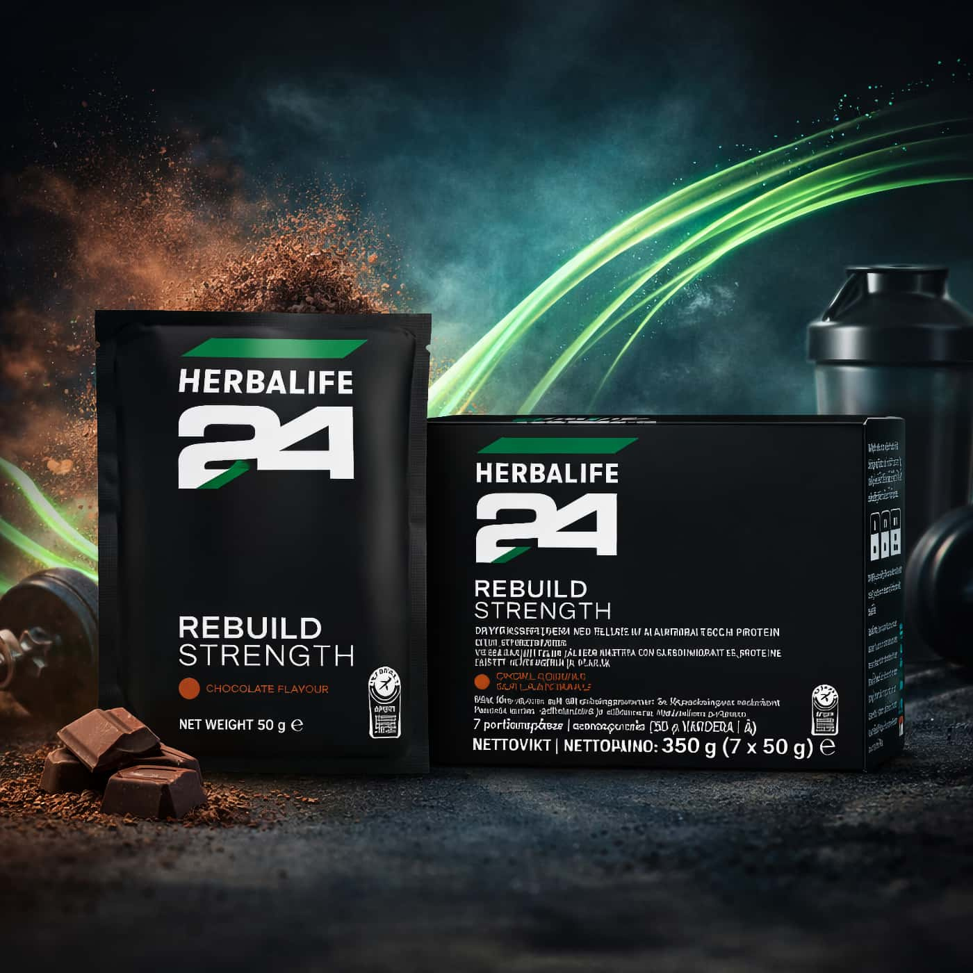 Herbalife H24 Rebuild Strength Sachets träningsdryck med protein och kolhydrater i portionsform