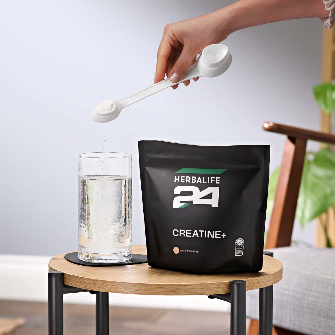 Herbalife24 Creatine+ pulver | Veganskt kreatin med B-vitaminer och kalcium för styrka och prestation