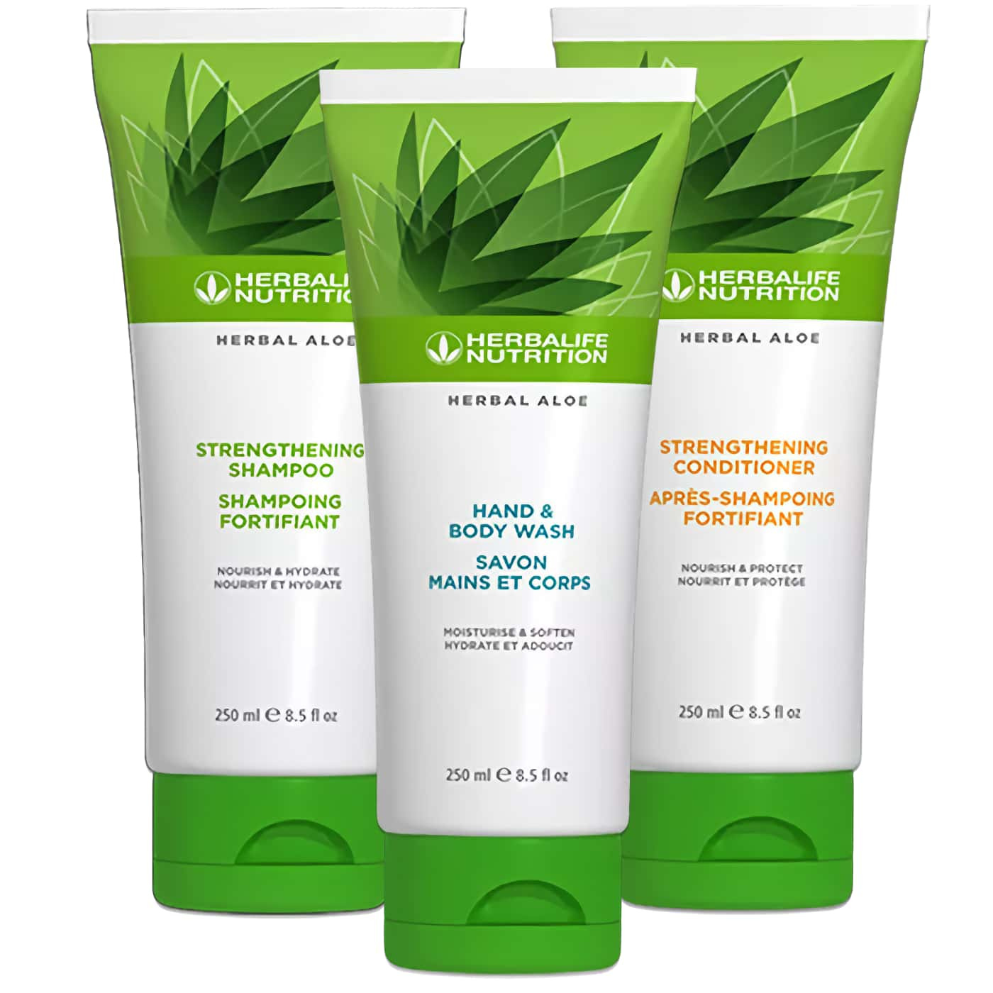 Herbalife Duschpaket Aloe – schampo, balsam och body wash med aloe vera för daglig rengöring av hår och hud